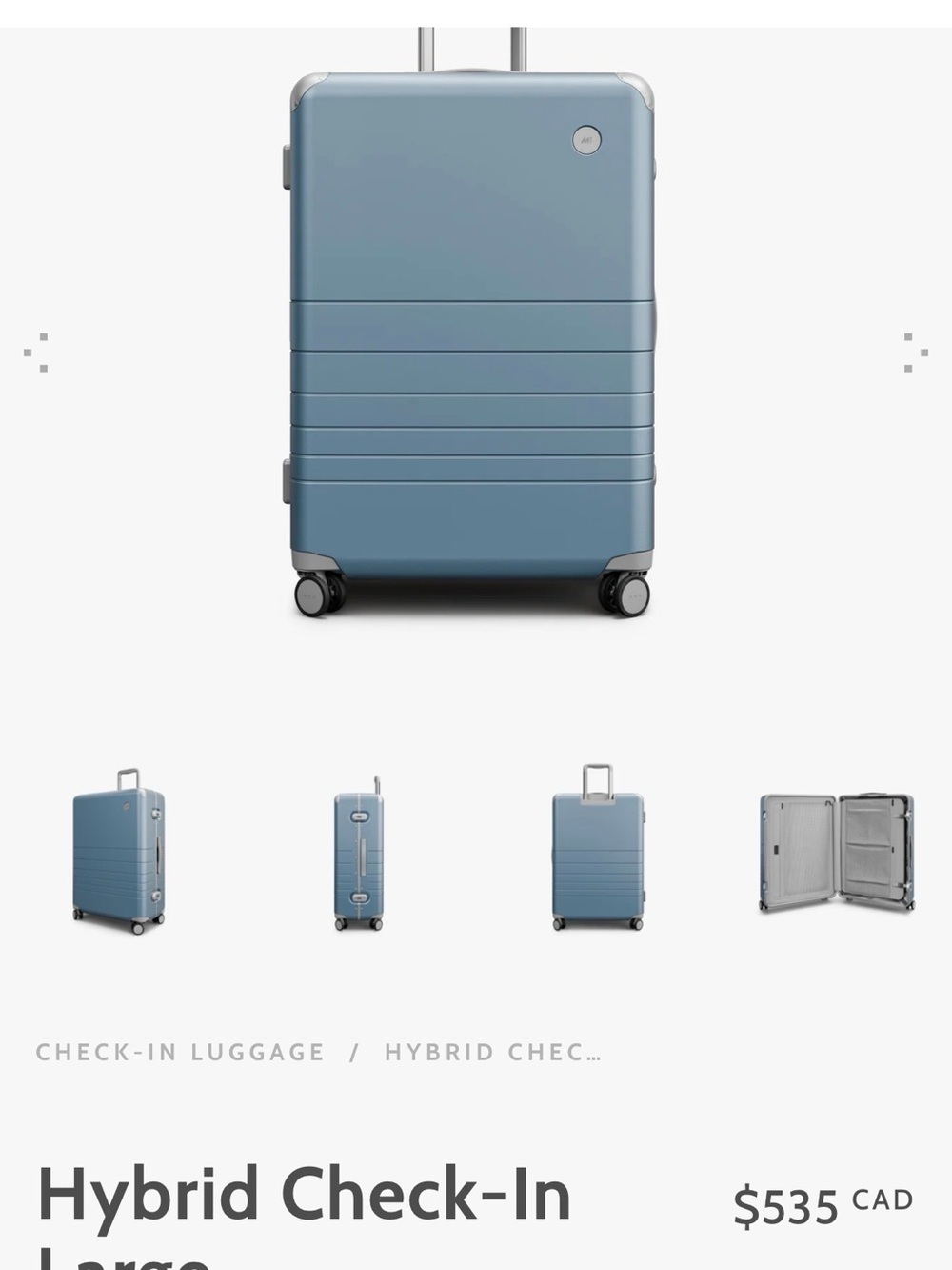 Monos Hybrid Check-In Large Luggage - Blue